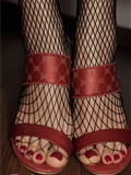 Red lotus (black mesh) [Fanny's feet](30)